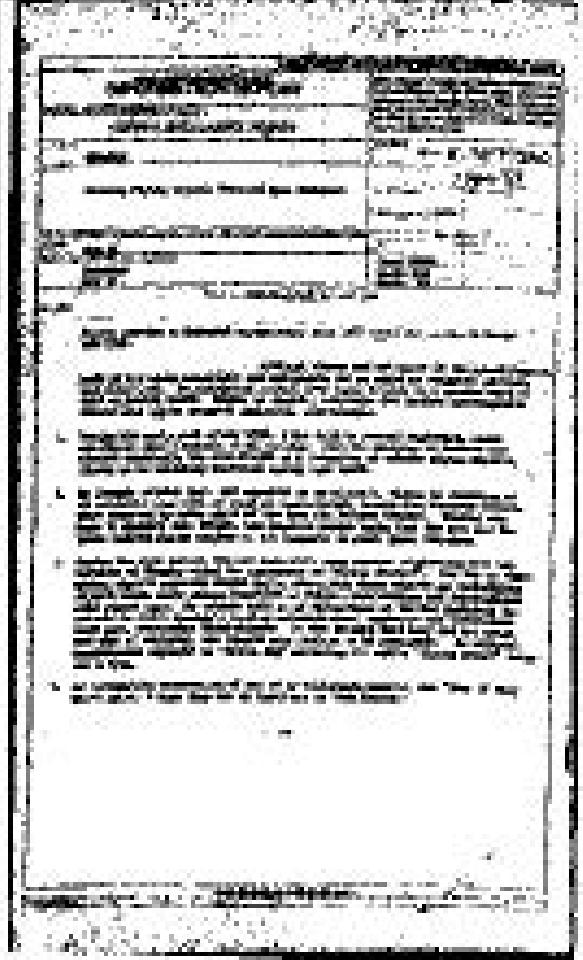 A grainy document with text about flying objects.