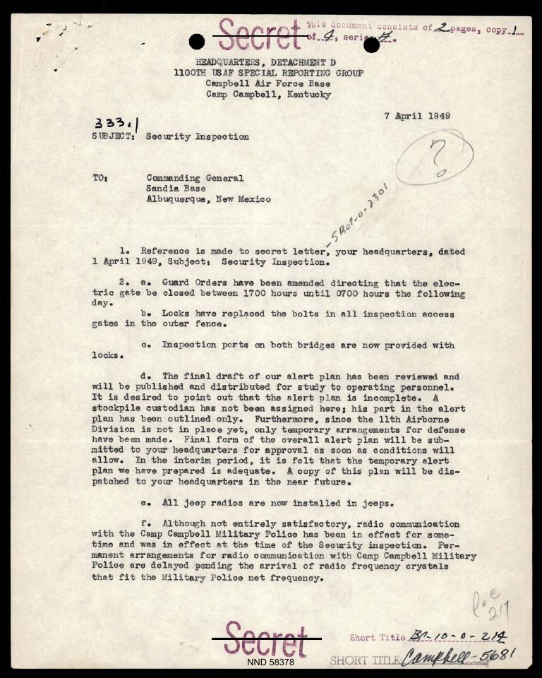 A collection of UAP reports and documents from a national security site in New Mexico 1948-1950