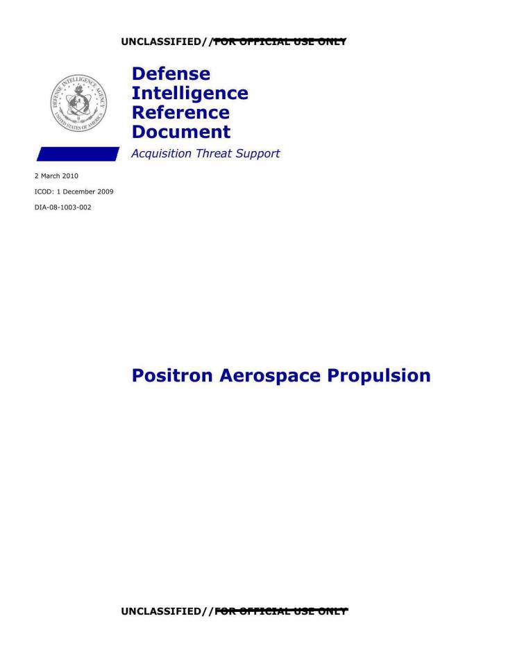 Two photos of Ramjet-Assisted missile systems and a comparison of options for positron-powered flight.