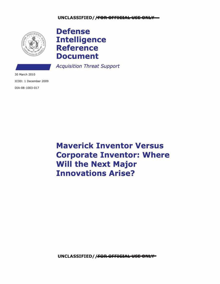A comparison between independent inventors and those with institutional or corporate backing.