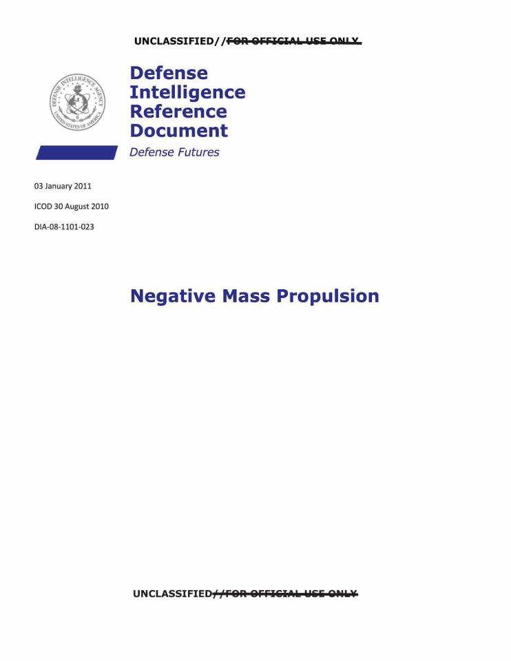 A description of a "self-accelerating" negative mass propulsion concept.