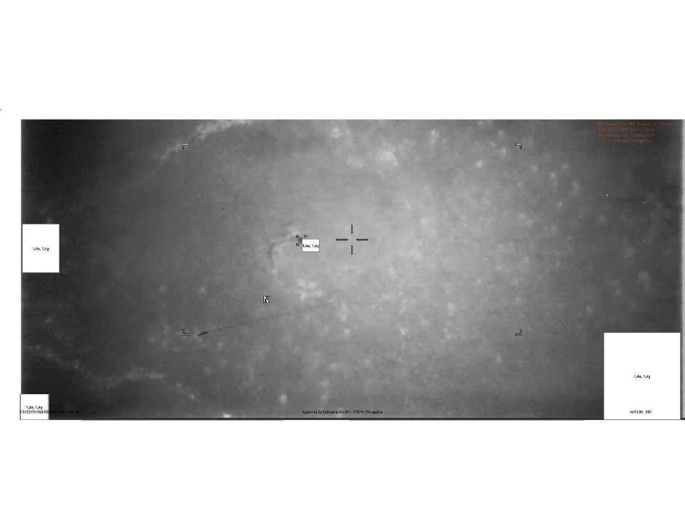 A still image derived from an infrared system aboard a U.S. military platform in 2022.