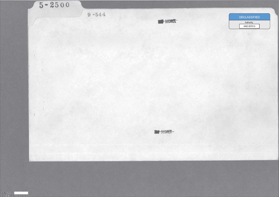 Declassified Secret file folder.