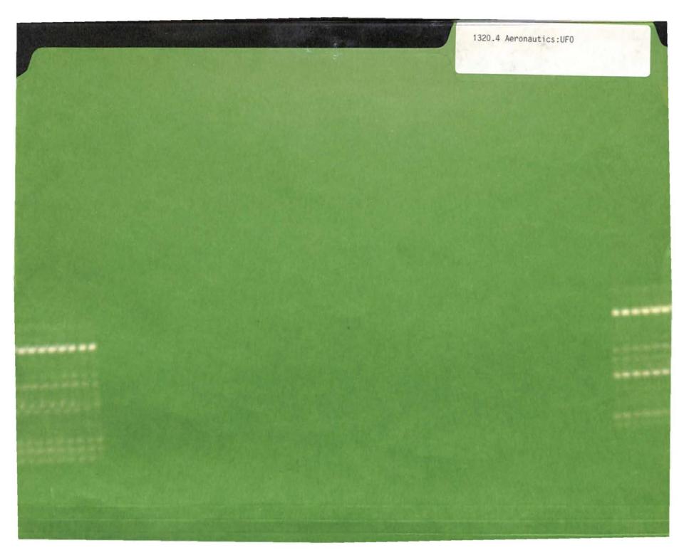 Folder with label "Aeronautics:UFO".