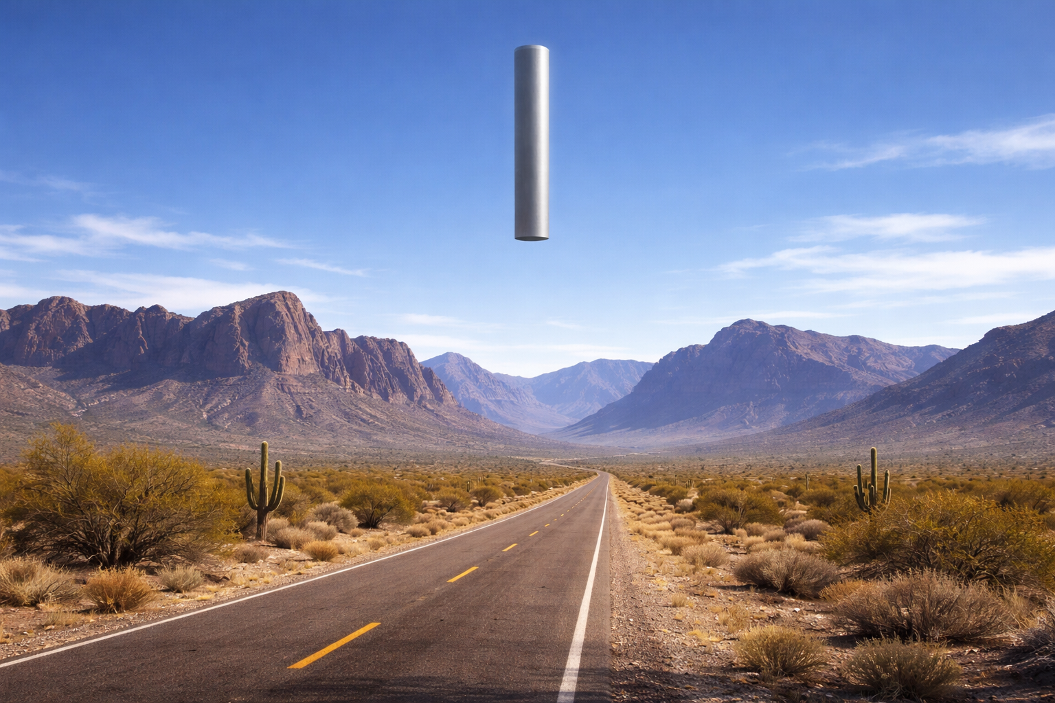 I Saw a Strange Vertical Cylinder Hanging Over Southern Arizona During the First Days of Covid
